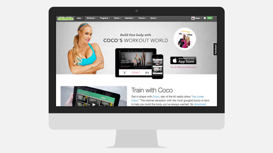 Coco's Workout World - iOS App Design